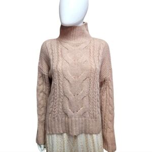 360 SWEATER | Dusty Pink Wool / Alpaca Turtleneck Sweater in Size XS ~ NWT